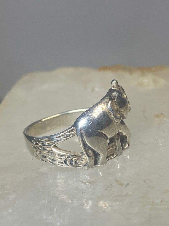 Elephant ring size 5.75 animal band sterling silv… - image 8