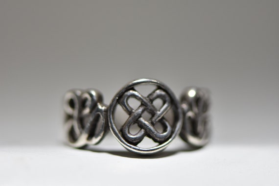 Celtic ring knots band rope  women men sterling s… - image 5