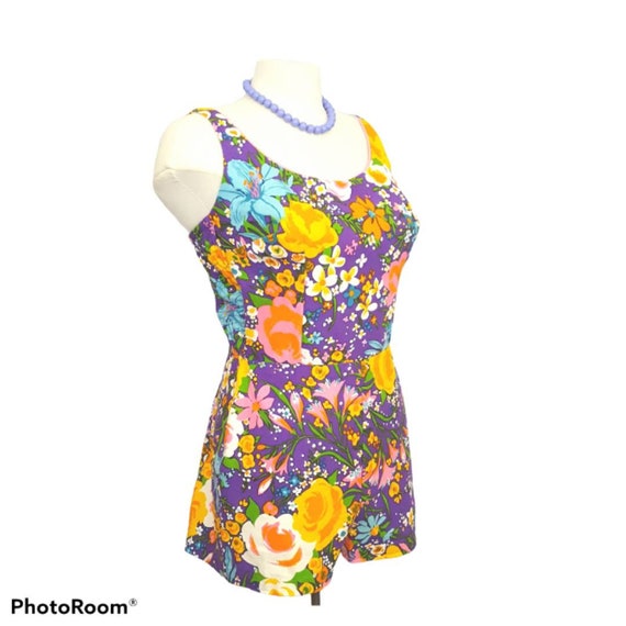 50's Vintage Cole of California Womens Purple Flor