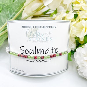 Soulmate - Morse Code Bracelet, Unique Gift