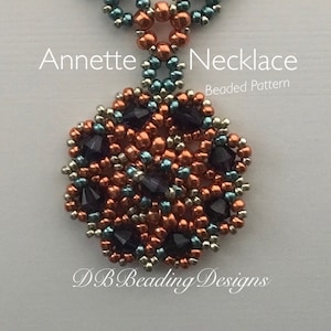 Annette Beaded Necklace Pattern, pdf, Beading Tutorial