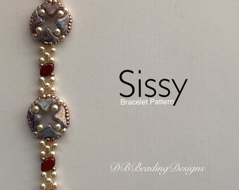 Sissy kralenarmbandpatroon, DBBeadingDesigns, Instant PDF, kralentutorial, eenvoudig kralenpatroon
