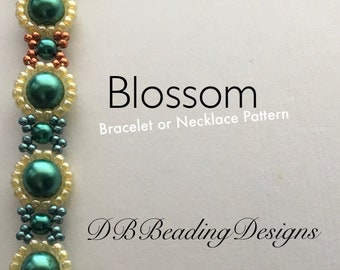 Bloesem kralenarmband/kettingpatroon, pdf, kralenhandleiding