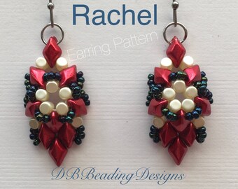 Modello di orecchini con perline Rachel