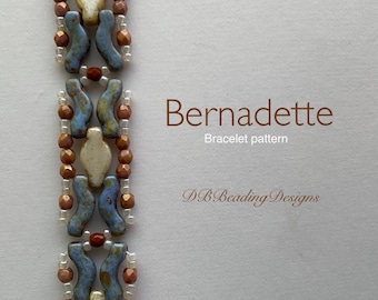 Bernadette Beaded Bracelet Pattern, DBBeadingDesigns, Instant PDF, Beading Tutorial, Easy Beading Pattern