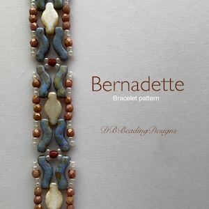 Bernadette Beaded Bracelet Pattern, DBBeadingDesigns, Instant PDF, Beading Tutorial, Easy Beading Pattern