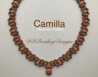 Camilla Necklace Pattern, DBBeadingDesigns, Instant PDF, Beading Tutorial, Easy Beading Pattern