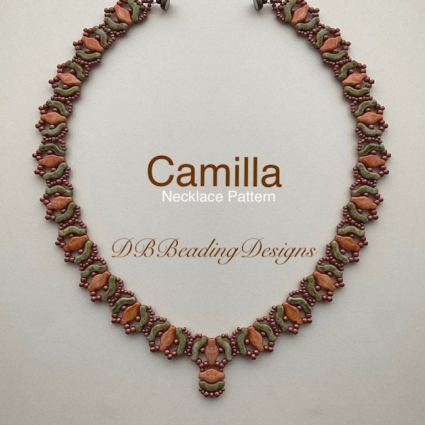 Camilla Necklace Pattern, DBBeadingDesigns, Instant PDF, Beading Tutorial, Easy Beading Pattern