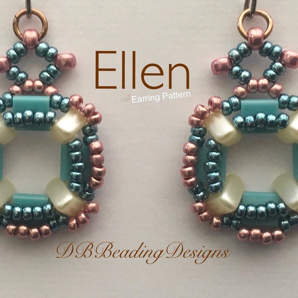 Ellen Beaded Earring Pattern Tutorial by DBBeadingDesigns