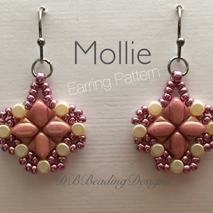 Motif de boucles d&#39;oreilles en perles Mollie