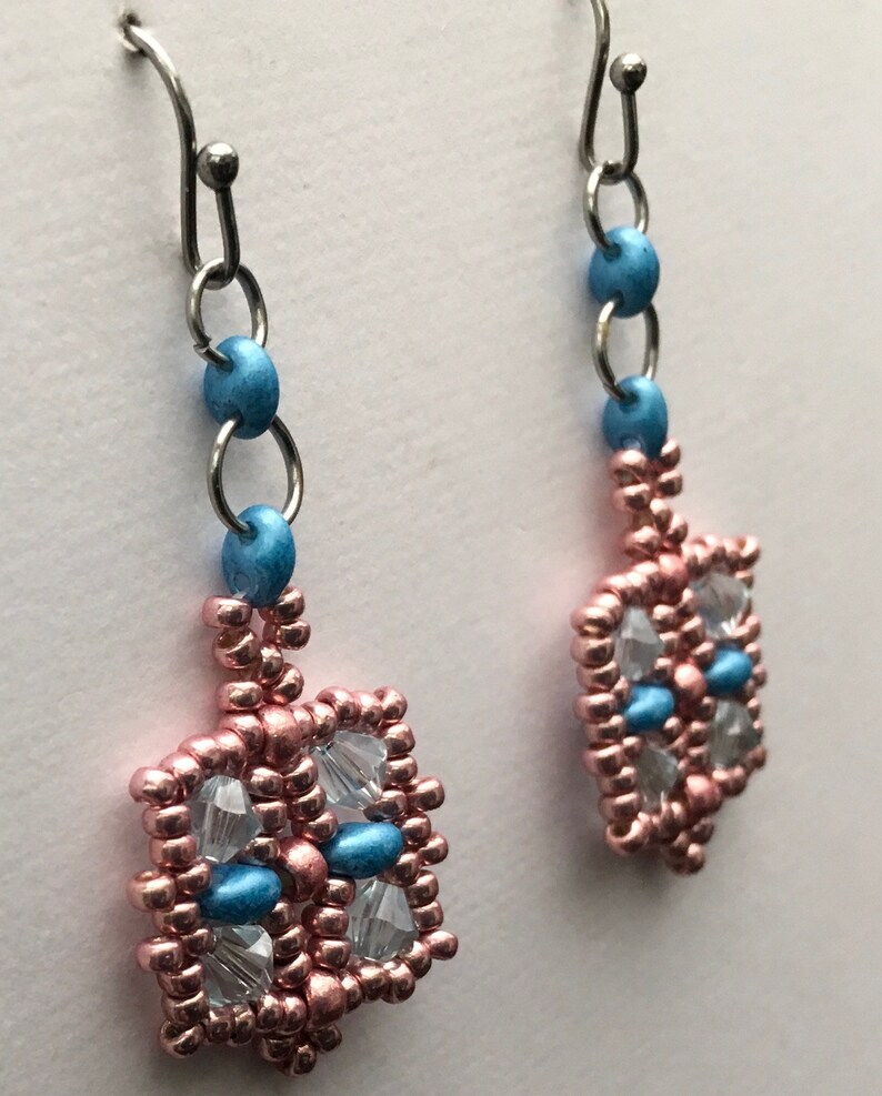 Daisy Beaded Earrings Pattern,pdf Beaded Tutorial
