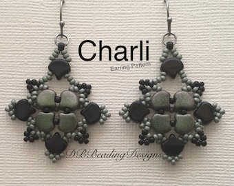 Patrón de pendientes con cuentas Charli, PDF, tutorial de cuentas