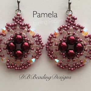 Patron de boucles d&#39;oreilles en perles Pamela