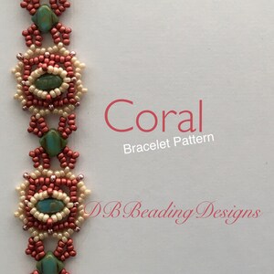 Coral Bracelet Beaded Pattern, pdf, Beaded Tutorial