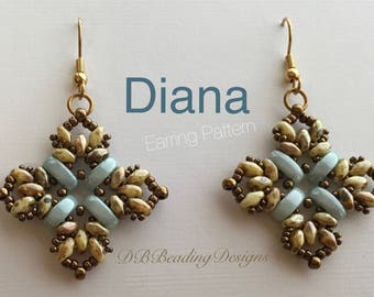Diana Beaded Earrings Pattern