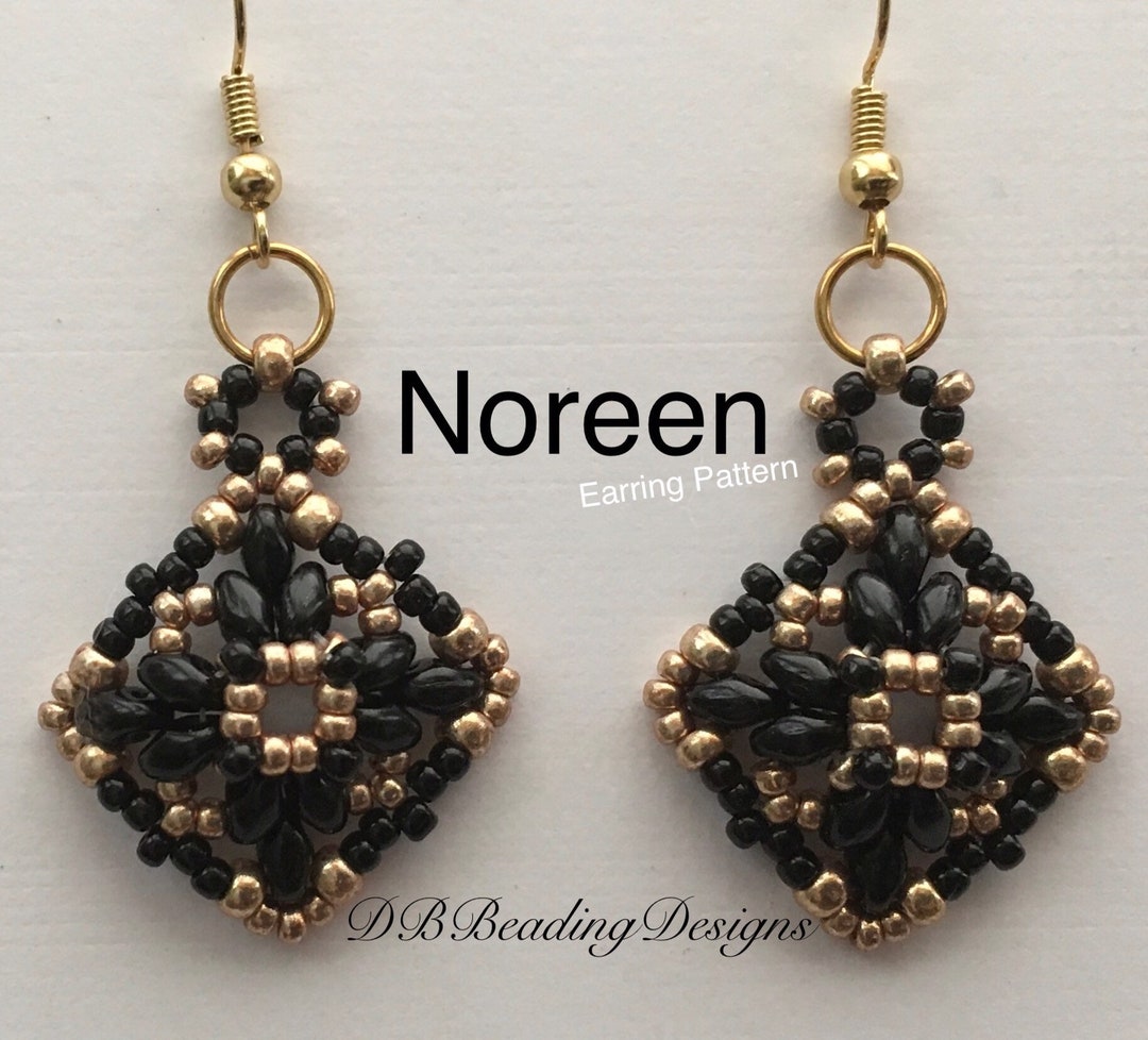 Noreen Beaded Earrings Pattern Instant PDF Dbbeadingdesigns - Etsy
