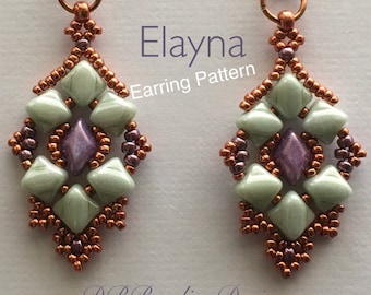 Modèle de boucles d'oreilles perlées Elayna, pdf