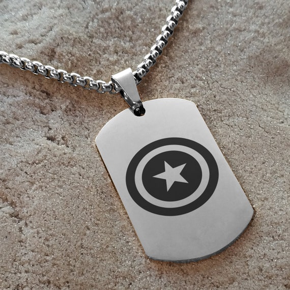 Deadpool Jewelry|captain America Shield Pendant Necklace - Silver Plated  Star Chain For Men & Women