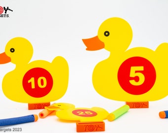 Shooting Gallery Duck Targets (Set of Three) for use with Foam Dart Guns, Gel Blasters, Airsoft Target, rubber band gun, foam dart target