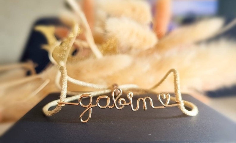 Bracelet personnalisable avec prénom ou message en Gold Filled cadeau anniversaire, maman, mamie, maîtresse, nounou, mariage... image 7