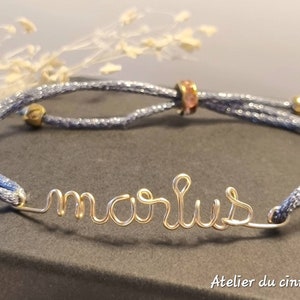 Bracelet personnalisable avec prénom ou message en Gold Filled cadeau anniversaire, maman, mamie, maîtresse, nounou, mariage... image 5