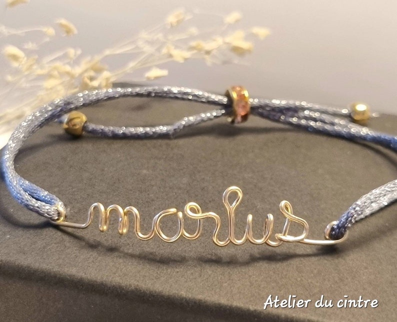 Bracelet personnalisable avec prénom ou message en Gold Filled cadeau anniversaire, maman, mamie, maîtresse, nounou, mariage... image 5