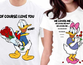 donald and daisy duck couple shirts
