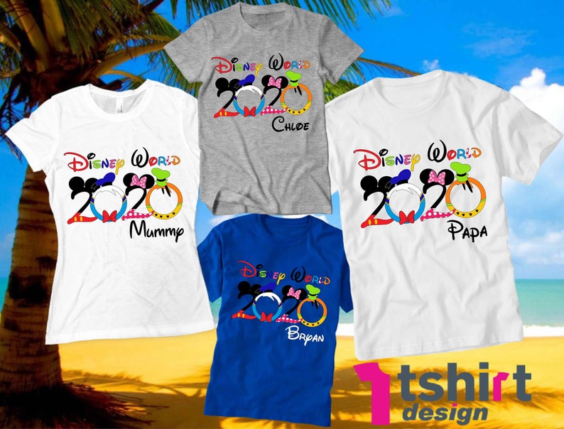 Disney World Family shirts 2020 Disney World Vacation Family tshirts Disney font Custom shirts Disney vacation Personalized Disney squad