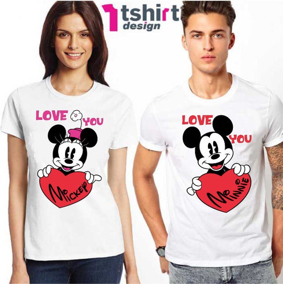 Disney Couple Shirt Matching Disney Shirts Custom Love You | Etsy