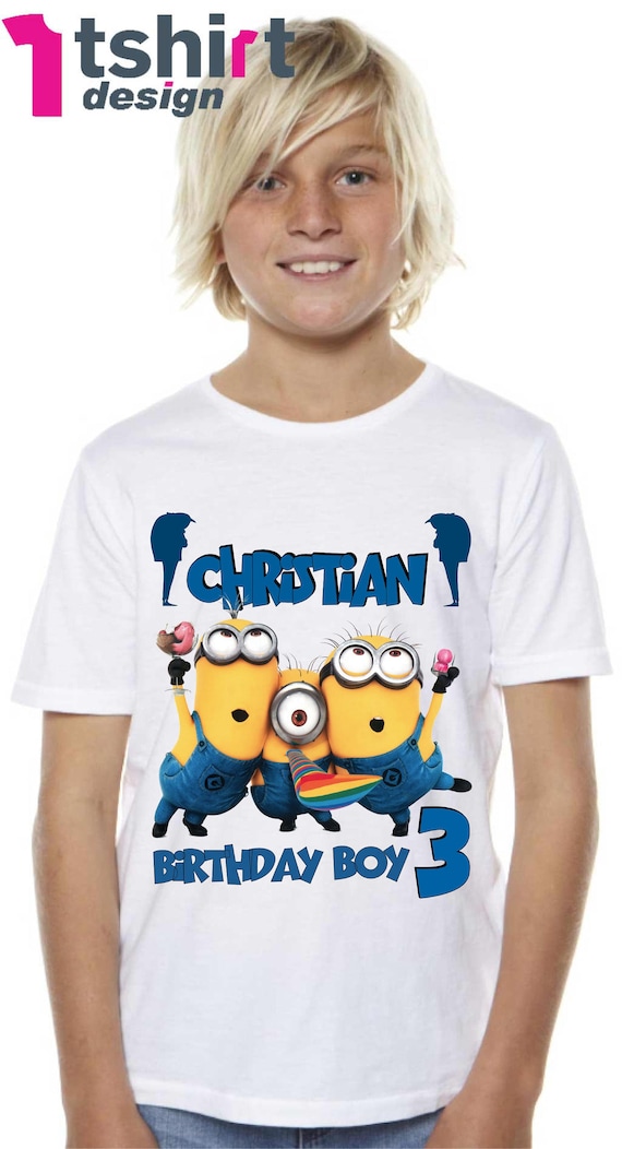 Personalized Minion Birthday T-Shirt