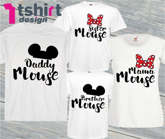 personalised family disney t shirts