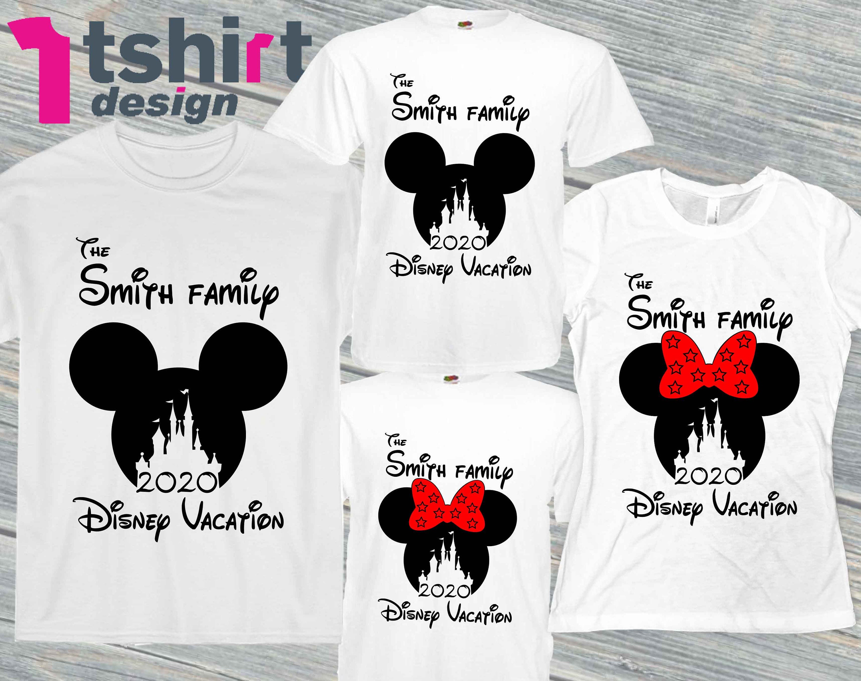 Custom family vacation Disney shirts. 2020 Disneyland family Etsy