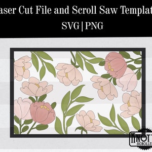 Sinal floral completo svg, Glowforge SVG, arquivo de corte de flor, sinal de berçário SVG, corte de linha única, arquivo SVG de flor, arquivo de corte a laser