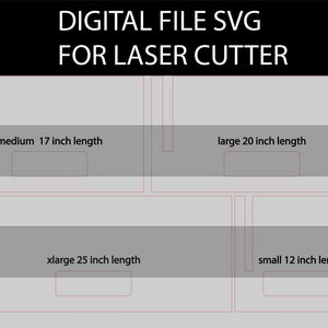 Digital file for a ribbon cutting guide. Svg. glowforge ready 1 sheet