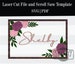 Rectangle floral sign svg, Shelby florals,Glowforge SVG, Flower cut file, Nursery sign SVG, Single line cut, Flower SVG file, Laser cut file 