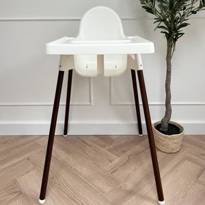 IKEA Leg Wraps | Walnut look highchair legs | Adhesive wood look leg wraps | Pre cut highchair legs wraps | IKEA highchair