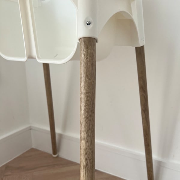 IKEA Leg Wraps  | Woodgrain look highchair legs | Adhesive wood look leg wraps | Pre cut wooden highchair legs wraps  | IKEA highchair
