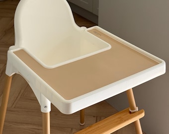Silikon Tischset für IKEA Antilop Kinderhochstuhl | Vanille | Rutschfeste Entwöhnungsschale