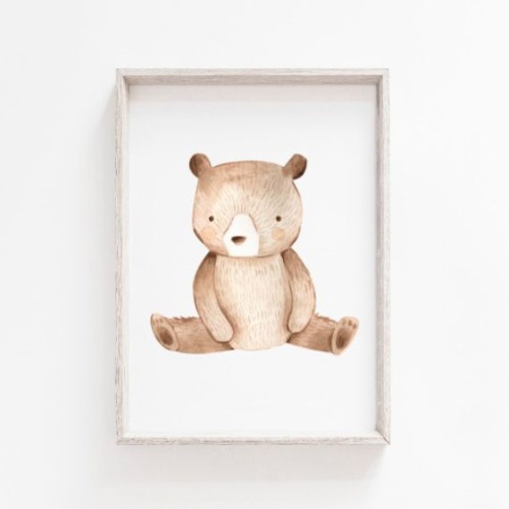 Watercolour Nursery Bear Print Nursery Art Animal Prints Etsy Uk