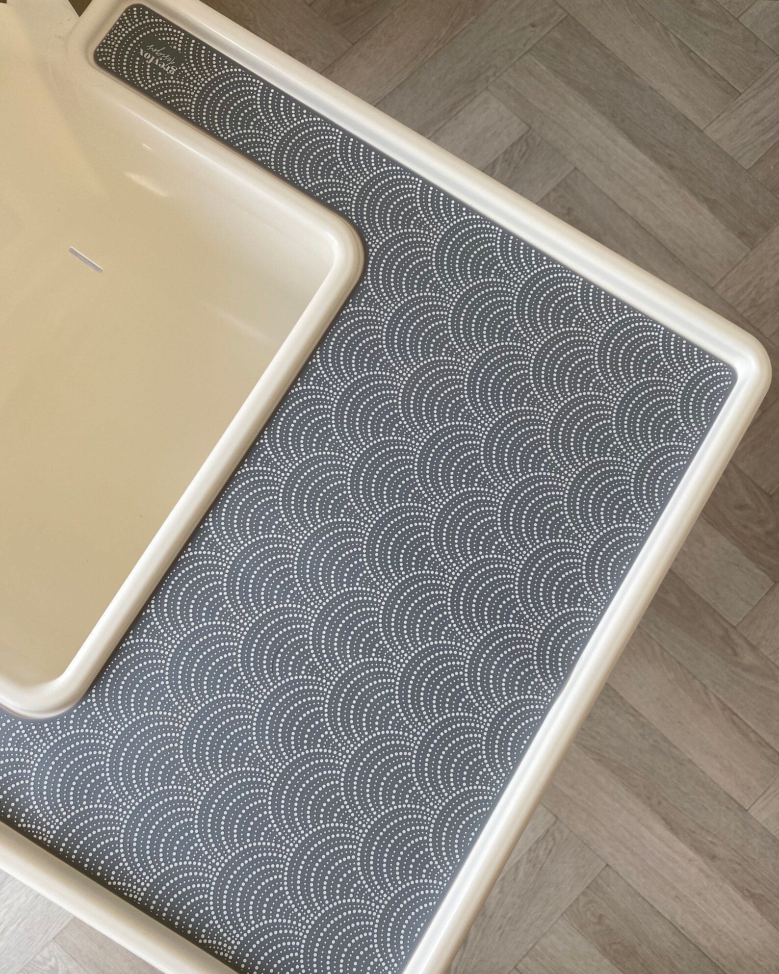 IKEA highchair silicone placemat Powder Blue Scallop Etsy