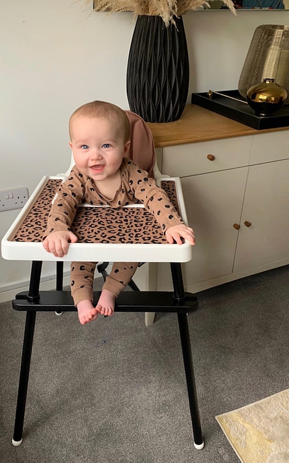 kinderstoel siliconen placemat LEOPARD Antilop Etsy Nederland