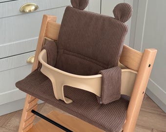 Cojín acanalado con forma de osito de peluche para Stokke Tripp Trap