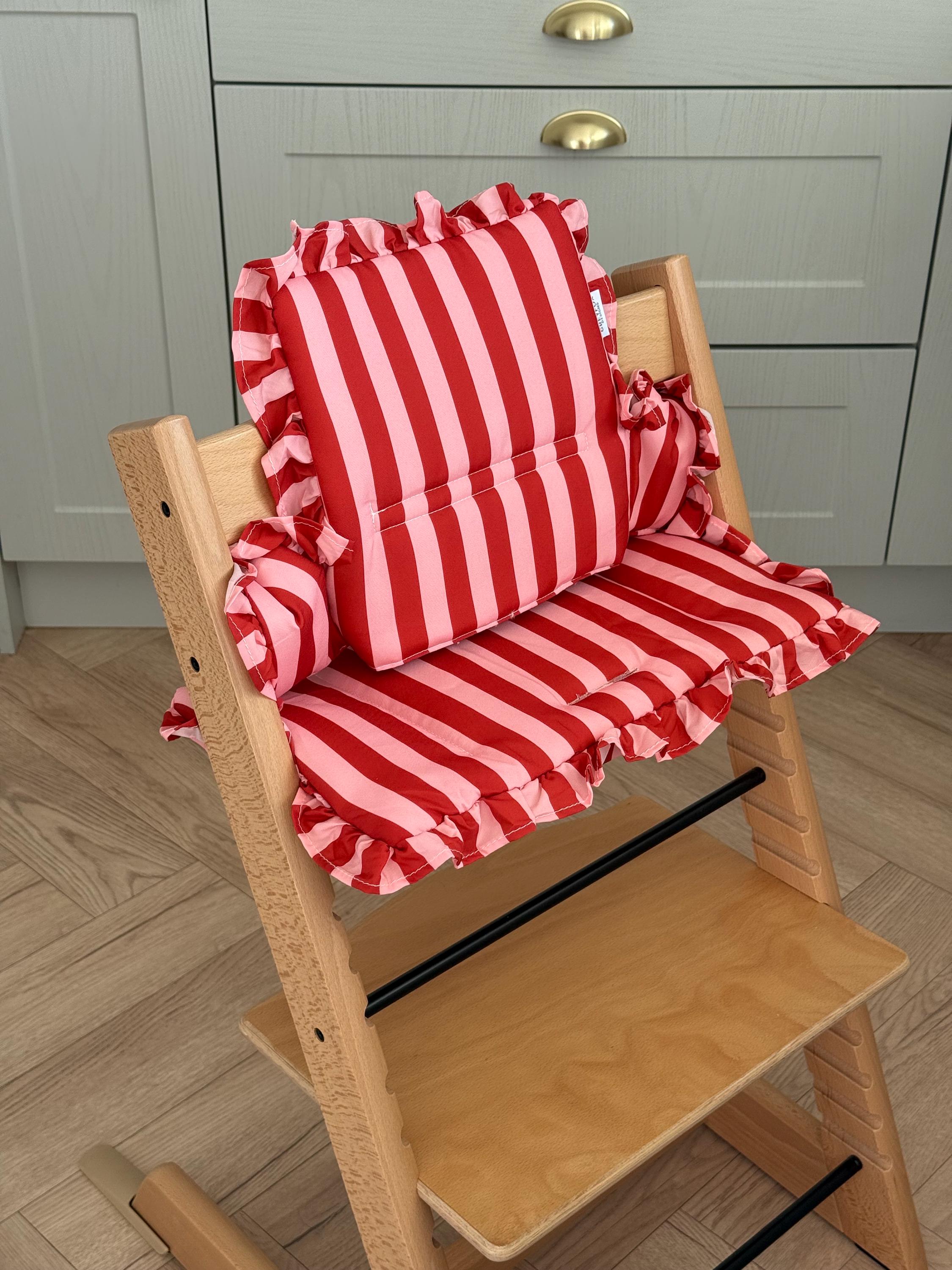 Raspberry Ruffle Retro Signs Raspberry Ripple Ruffle Cushion for Stokke Tripp Trapp - Etsy