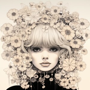 Perle Boho Girl, digitale Datei und ClipArt