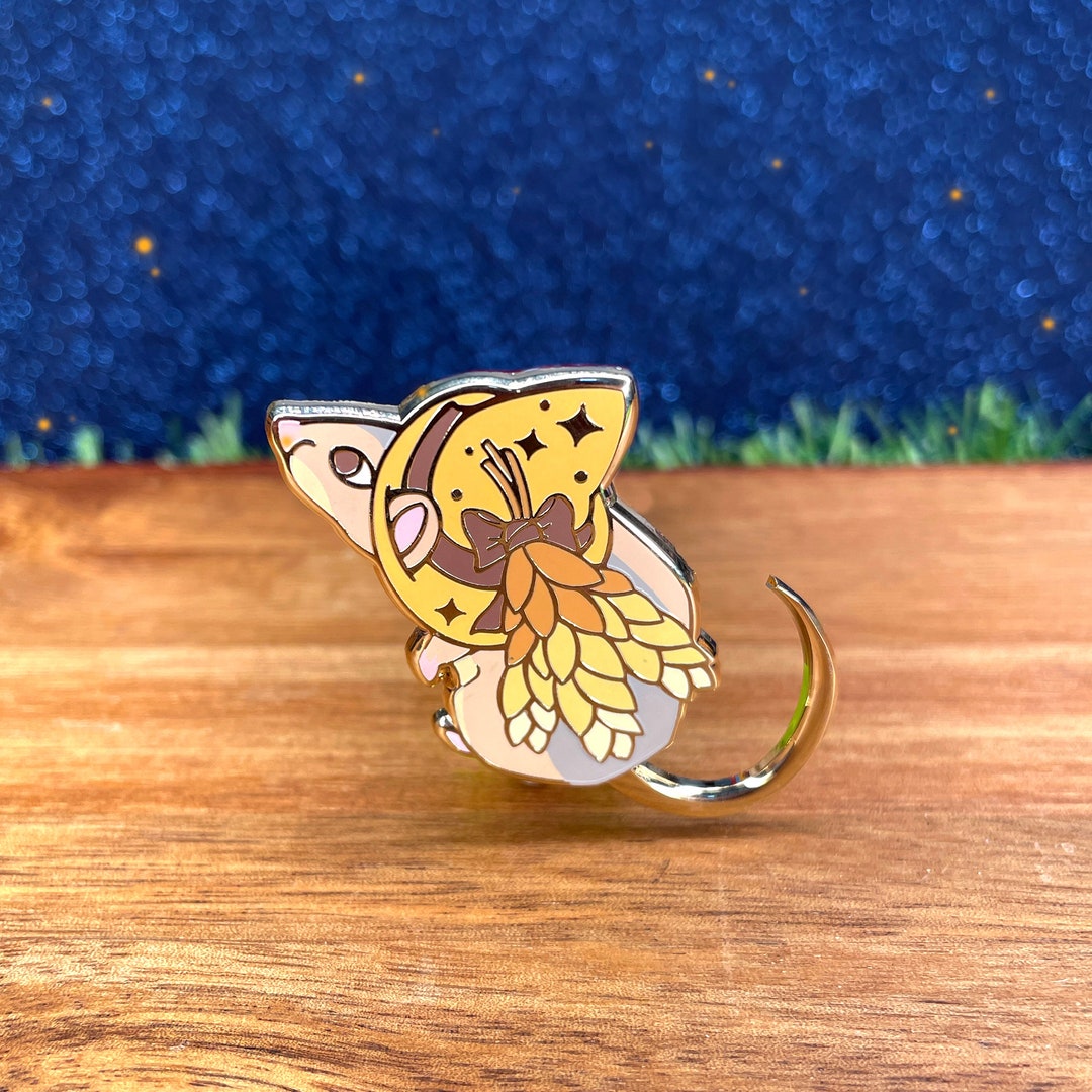 Ceres Hard Enamel Pin, Witch Wood Mouse Rat, Cute Halloween Animal ...