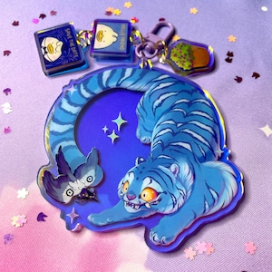 Derpy & Sussie - XL Rainbow sleutelhanger, KPop Demon Hunters tijger ekster