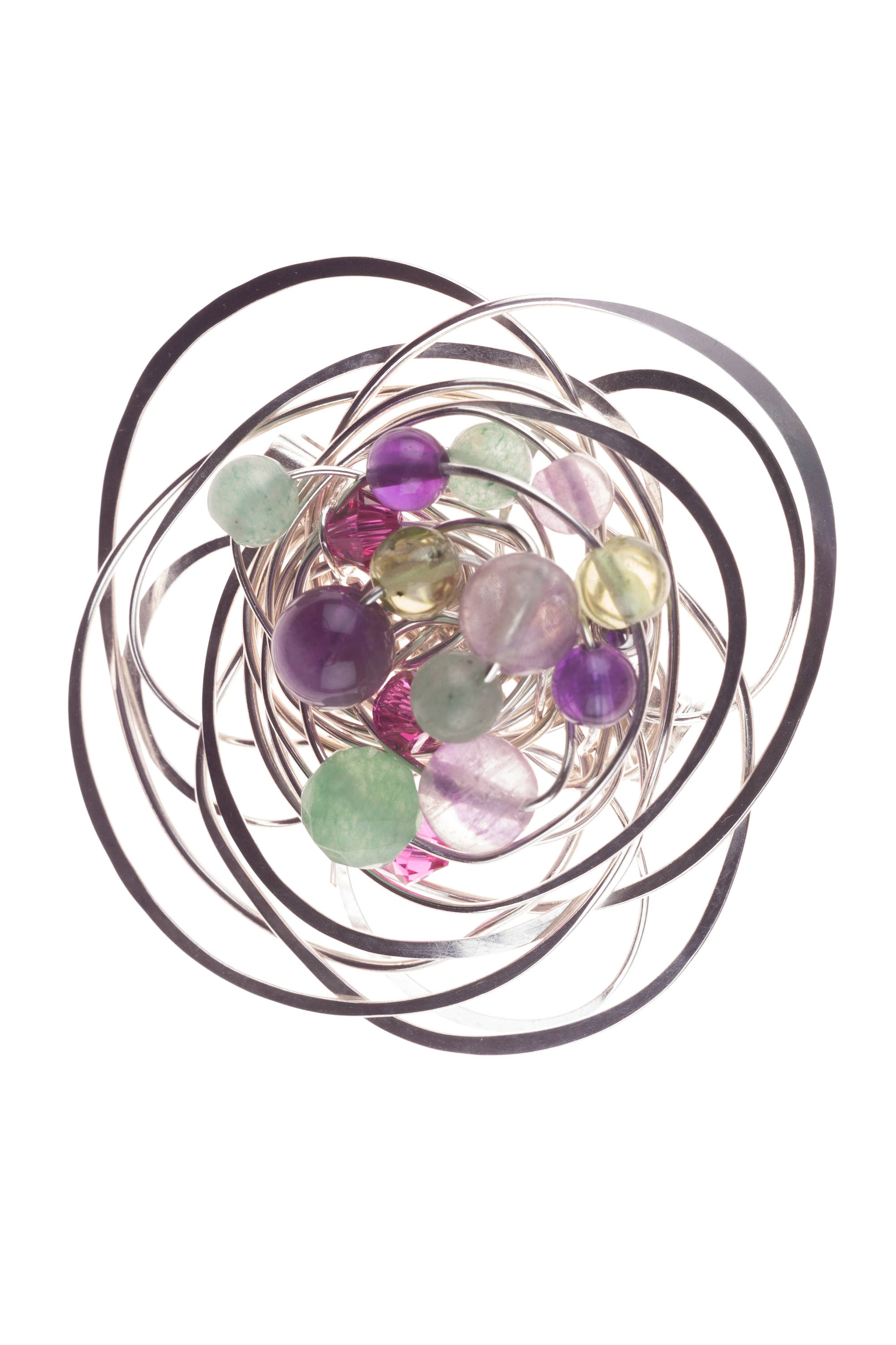 Broche Ancienne Vintage En Verre Murano - Bijou Français Antique - Occasion