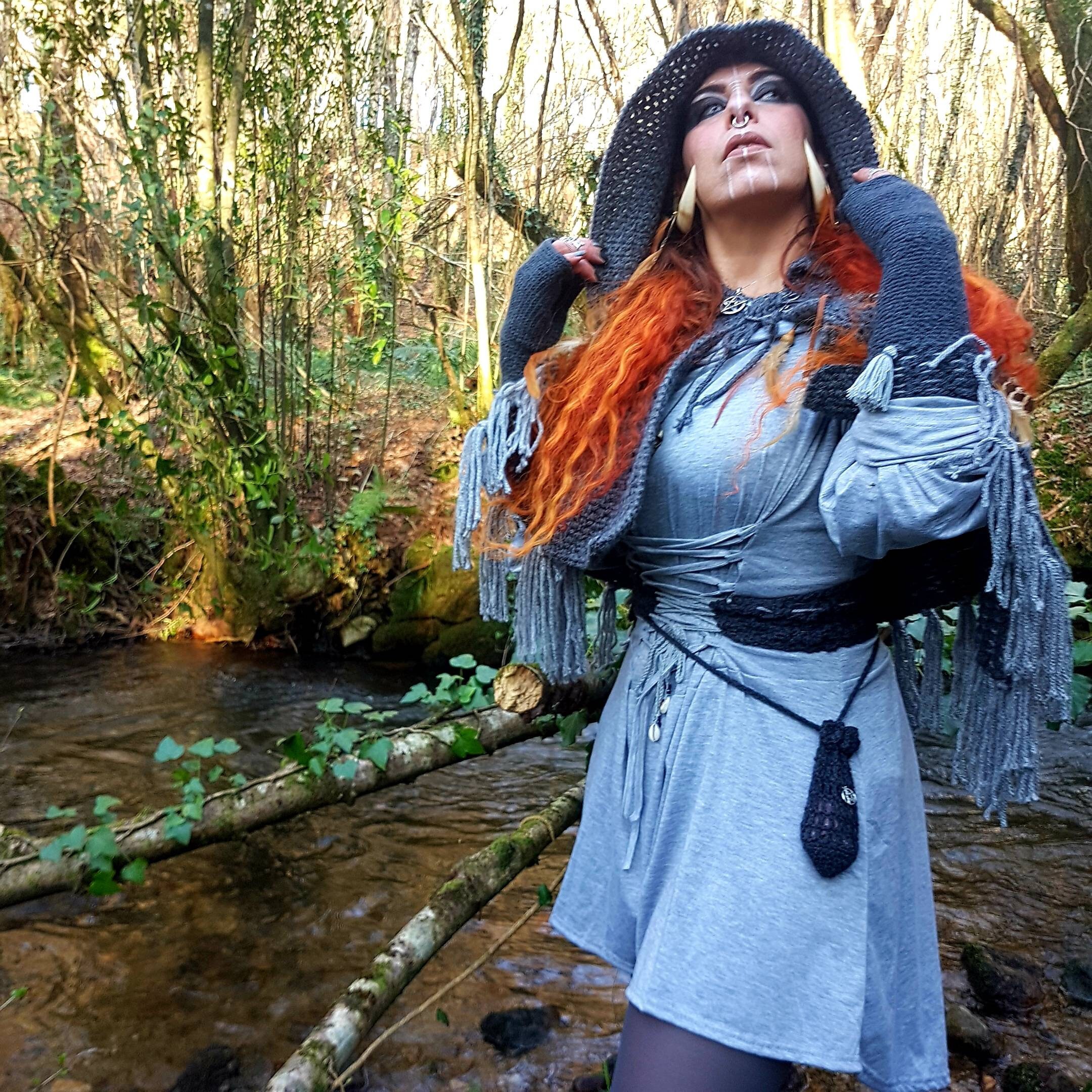 Crochet Pouch Necklace Mini Crochet Bag Necklace Stone Etsy España