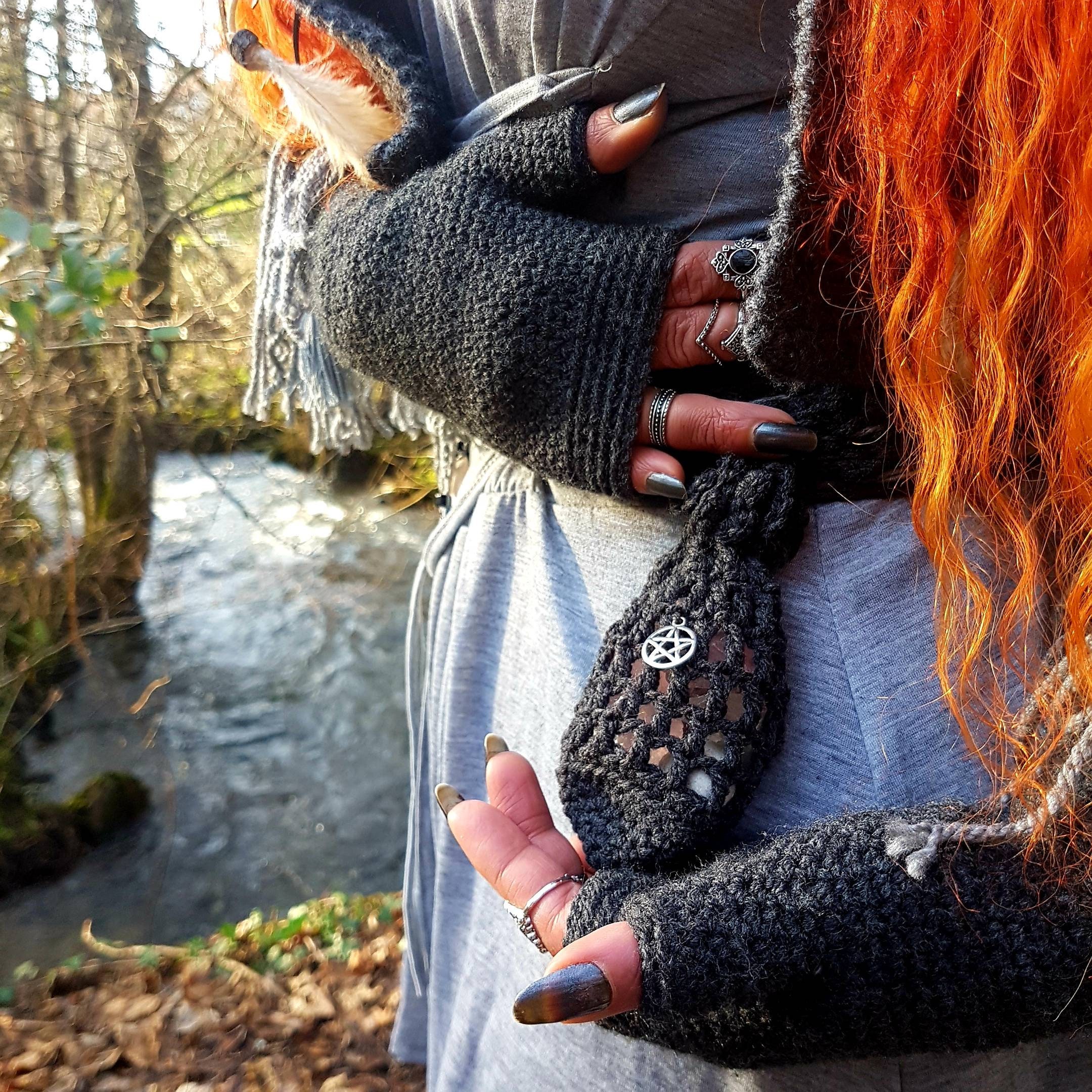 Crochet Pouch Necklace Mini Crochet Bag Necklace Stone Etsy España