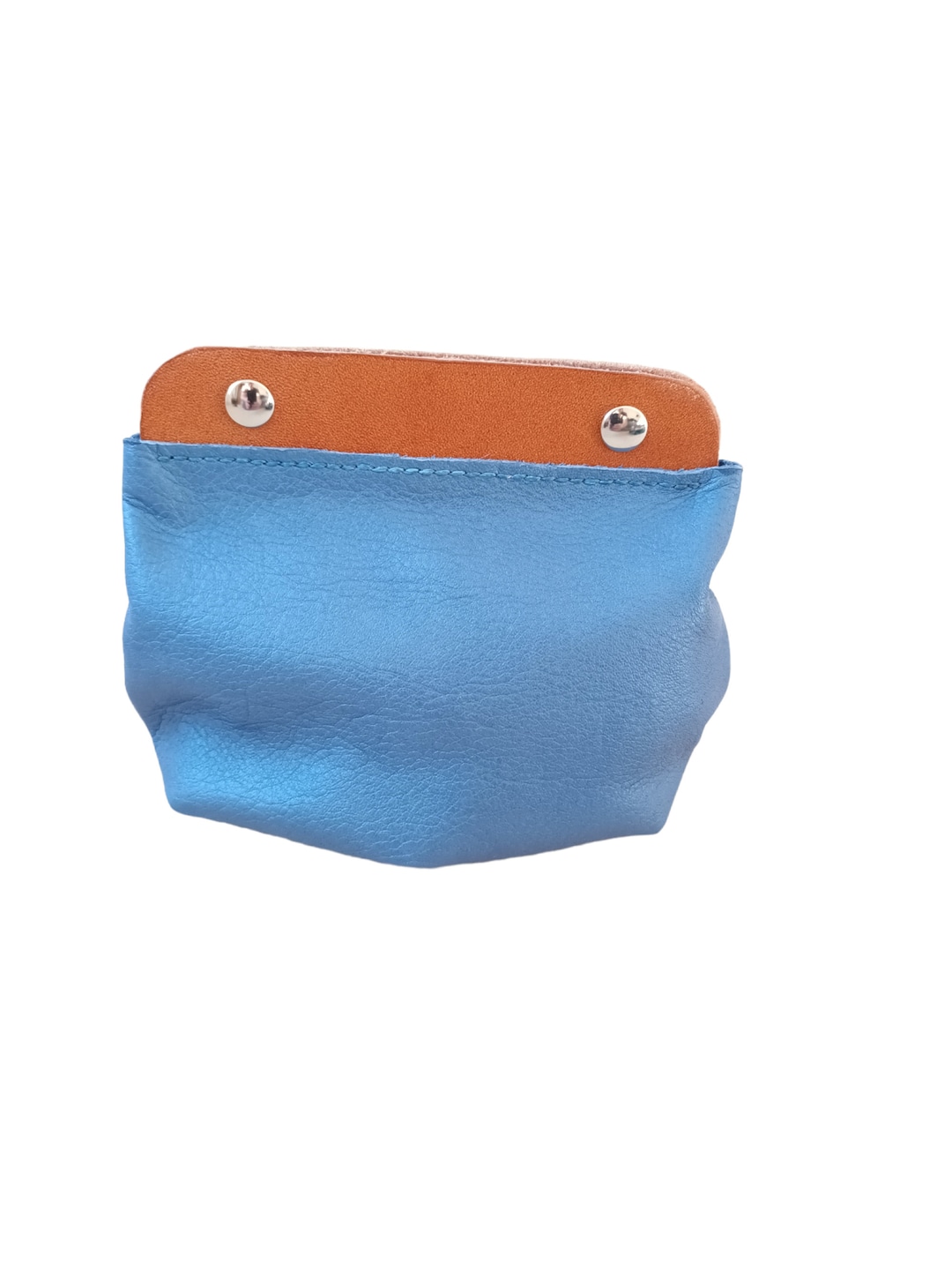 Light Blue Leather Organizer Pouch Etsy